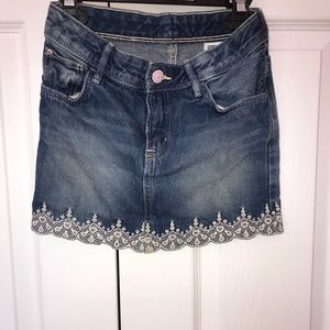 Cute jean skirt!